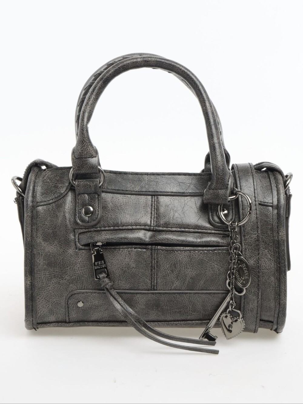 Steve Madden Metallic Gunmetal Satchel